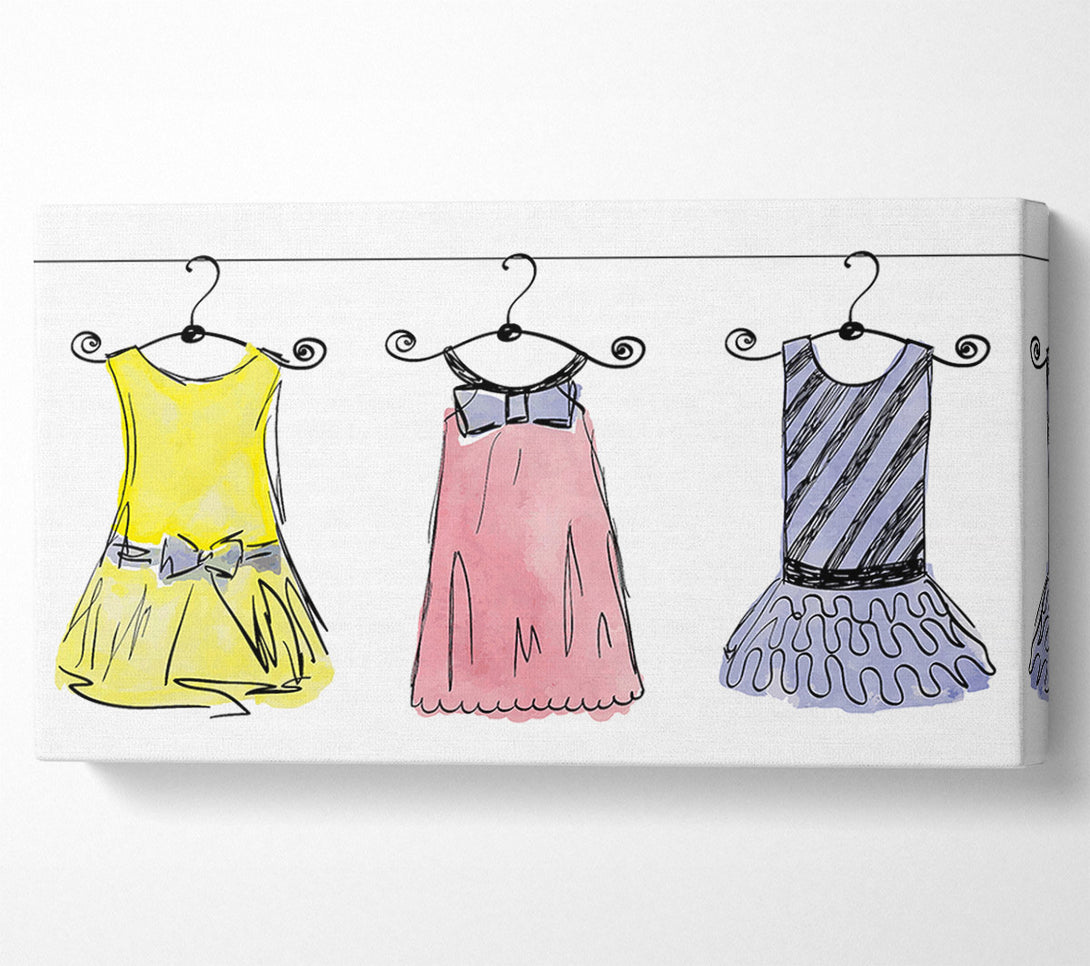  A Canvas Print of Mini Dresses Canvas Print