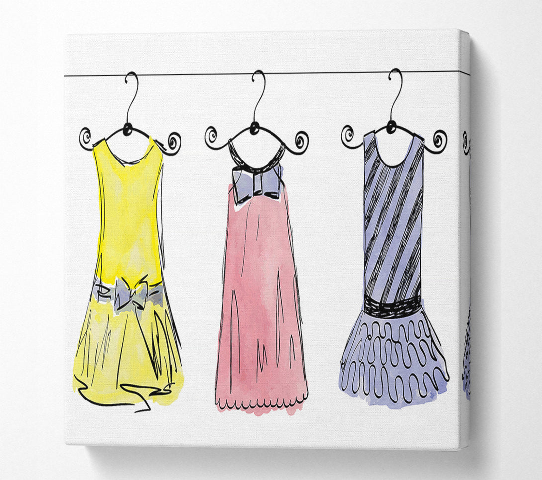  A Canvas Print of Mini Dresses Canvas Print