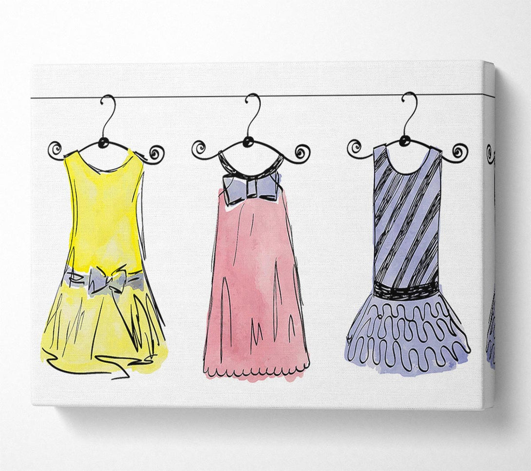  A Canvas Print of Mini Dresses Canvas Print
