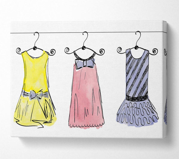  A Canvas Print of Mini Dresses Canvas Print