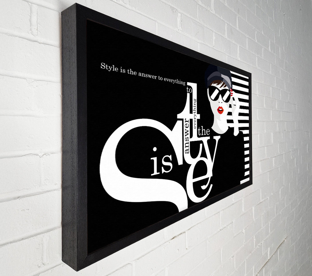  A Canvas Print of Style Is The Answer Canvas Art