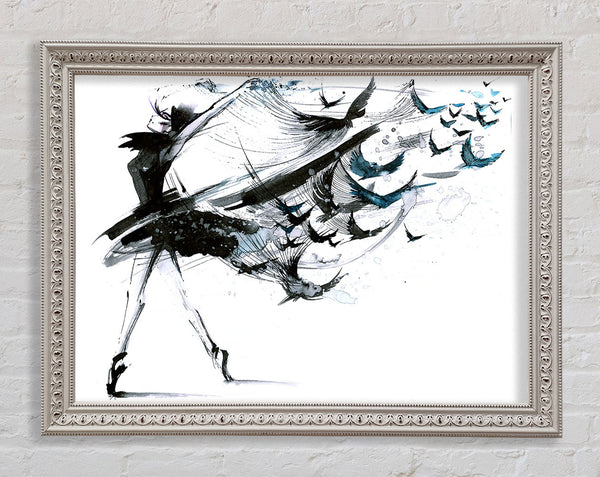 Black Birds Framed Print