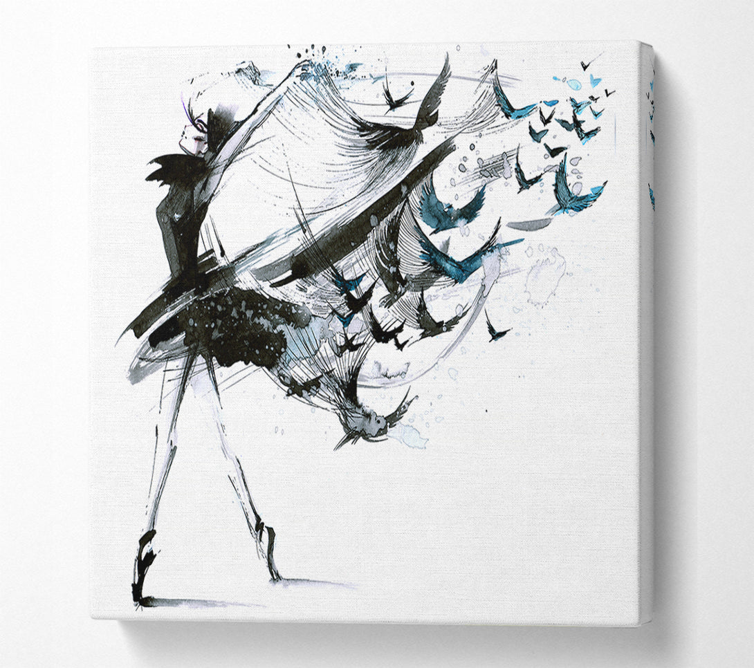  A Canvas Print of Black Birds Canvas Print