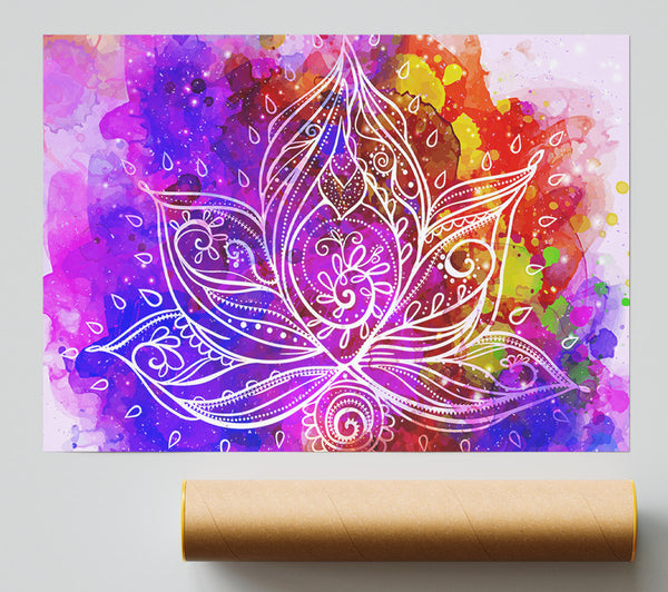 Abstract Lotus Leaves Print