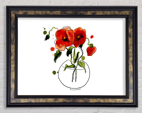 Poppy Vase Framed Print