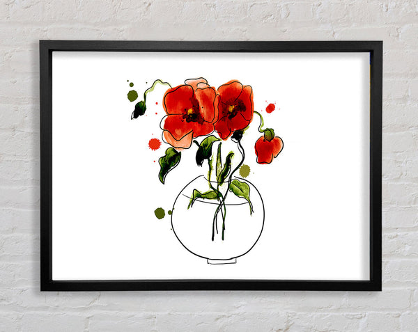 Poppy Vase Framed Print