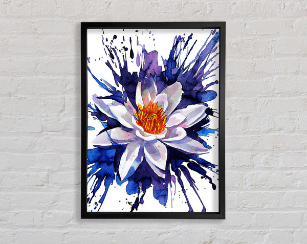 Water Lily Blues Framed Print