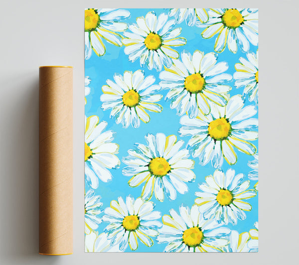 Daisy Blues Print