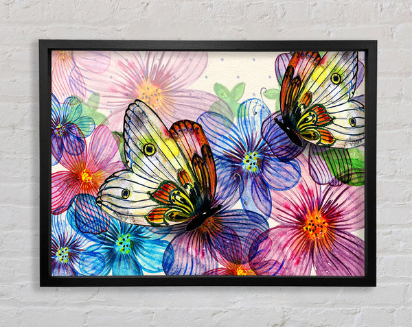 Butterfly Petal Madness Framed Print