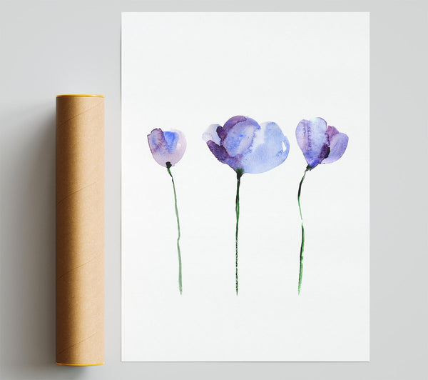 Periwinkle Before The Bloom Print
