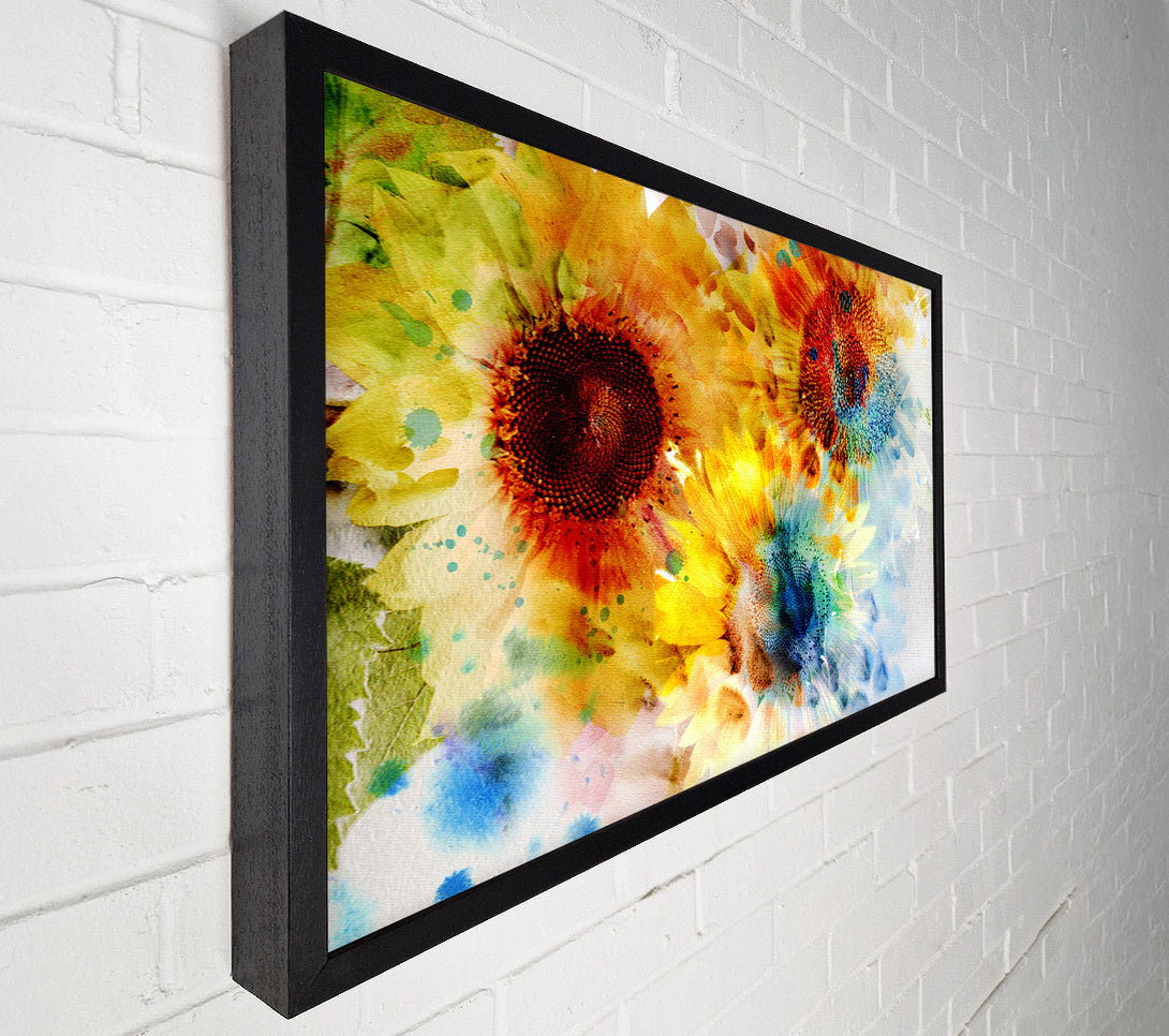  A Canvas Print of Sunflower Abstract Canvas Wall Art