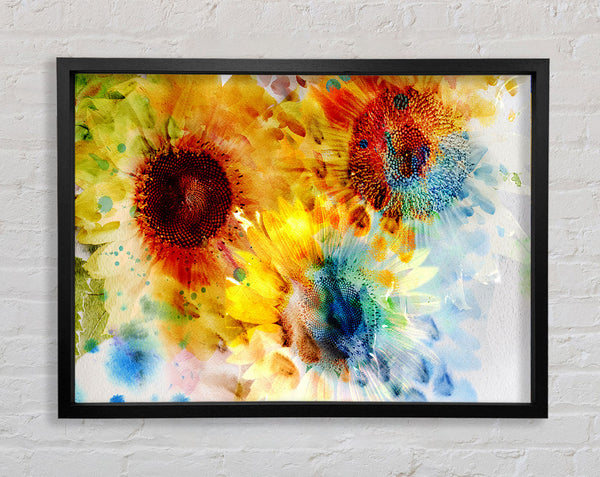 Sunflower Abstract Framed Print