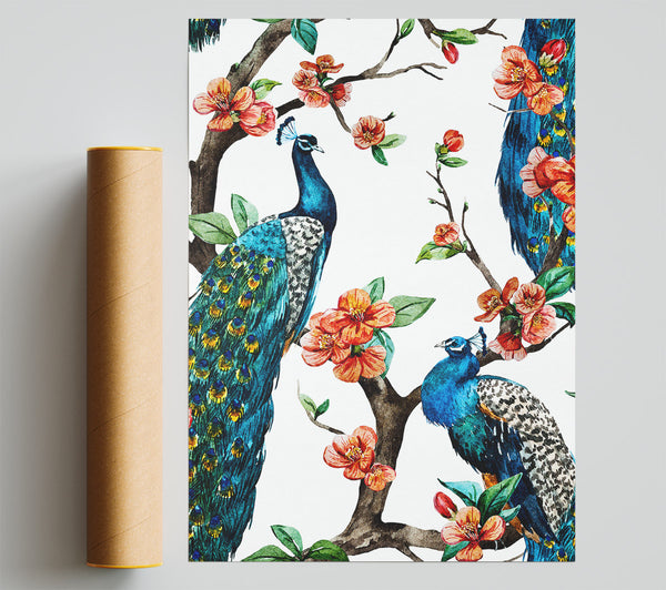Peacock Branches Giclee Print