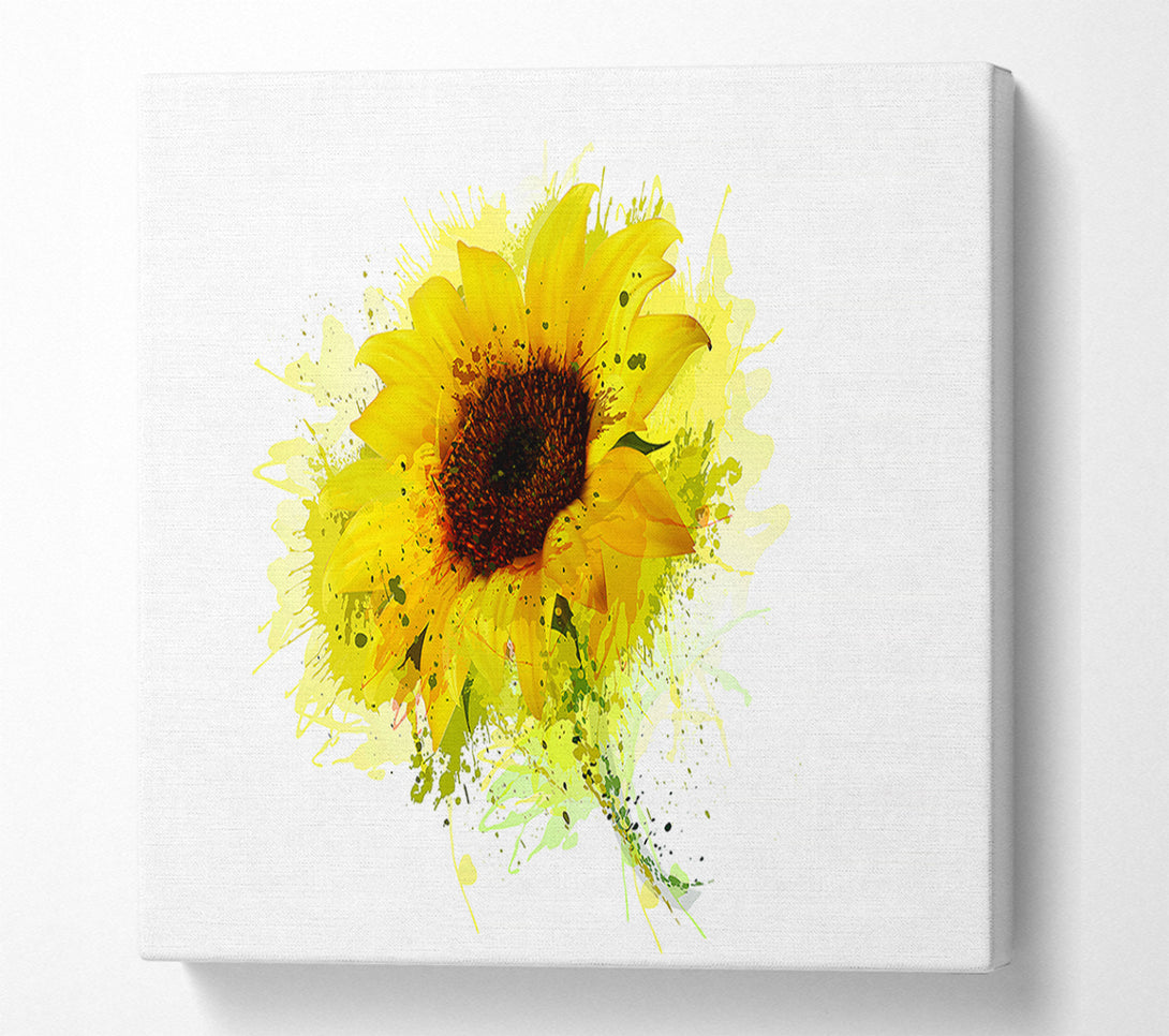  A Canvas Print of Sunflower Splash 1 Canvas Art