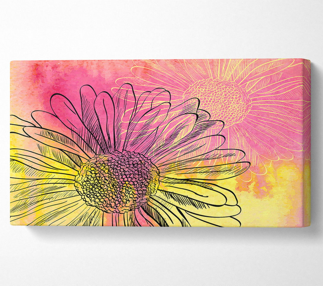  A Canvas Print of Summer Daisies Canvas Wall Art