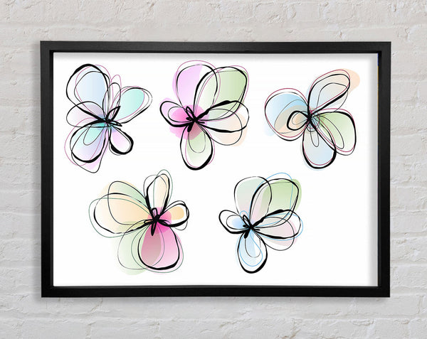Pastel Petal Madness Framed Print