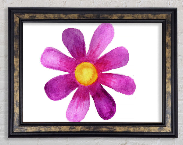 Pink Daisy Face Framed Print