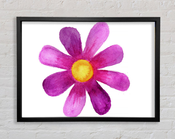 Pink Daisy Face Framed Print