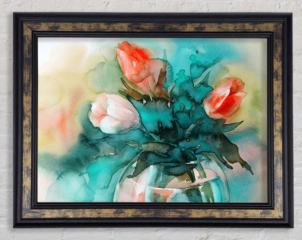 Tulip Flower Arrangement Framed Print