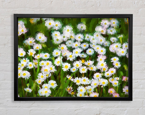 White Daisy Heaven Framed Print