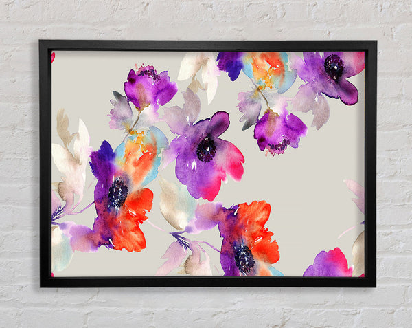 Watercolour Petals Framed Print