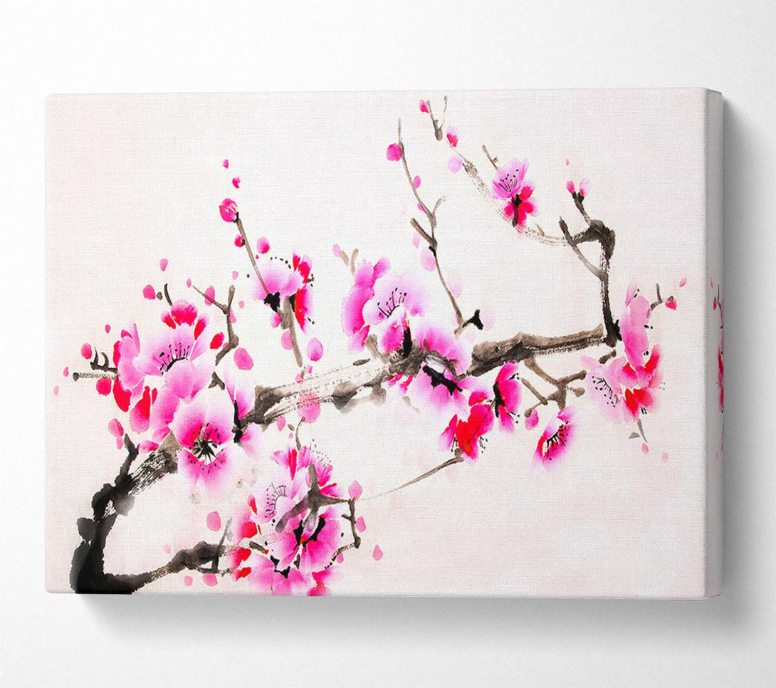  A Canvas Print of Cherry Tree Painting Canvas Print