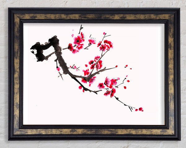 Cherry Tree Branch Framed Print