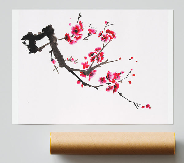 Cherry Tree Branch Poster