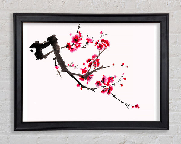 Cherry Tree Branch Framed Print