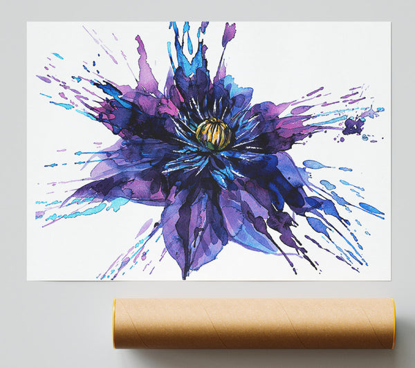 Water Lily Splash Poster