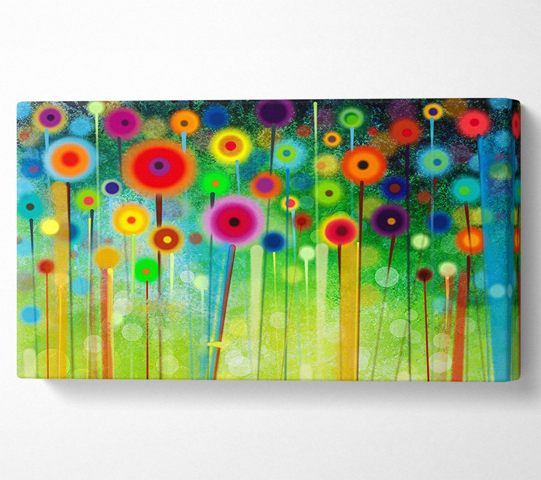  A Canvas Print of Psychedelic Flower Garden 2 Canvas Wall Art