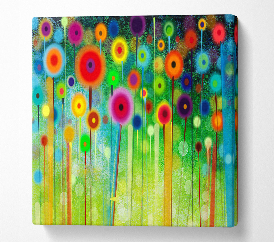  A Canvas Print of Psychedelic Flower Garden 2 Canvas Wall Art