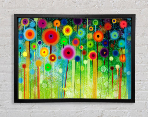 Psychedelic Flower Garden 2 Framed Print