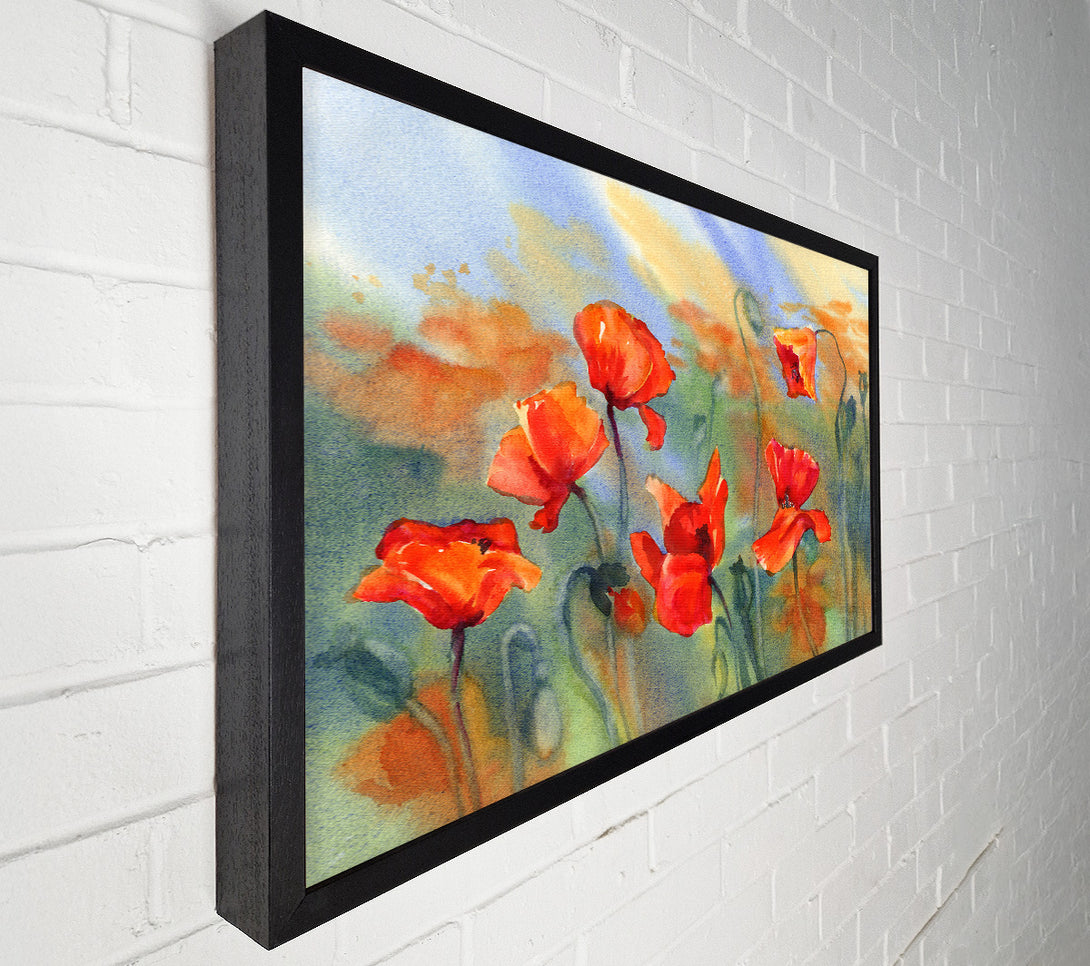  A Canvas Print of Poppy Abstract Canvas Wall Art