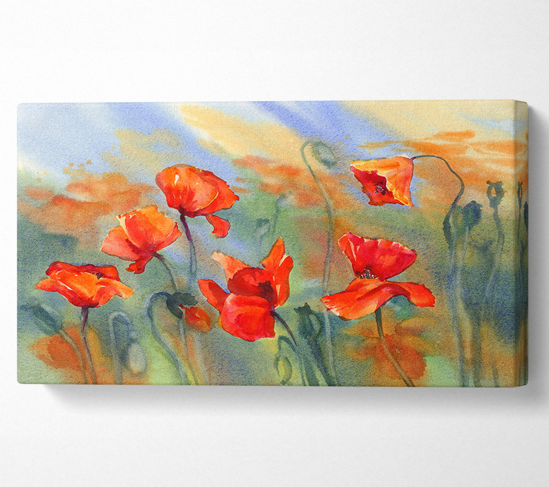  A Canvas Print of Poppy Abstract Canvas Wall Art