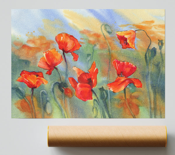 Poppy Abstract Print