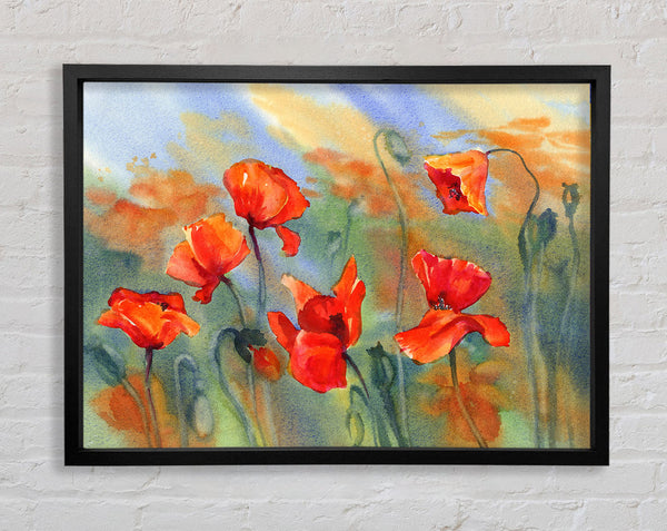 Poppy Abstract Framed Print