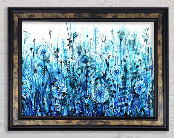 Garden Blues Framed Print