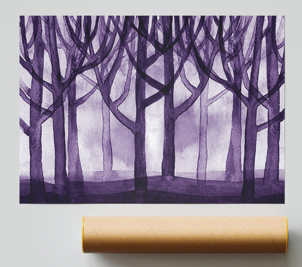 Purple Woodland Giclee Print