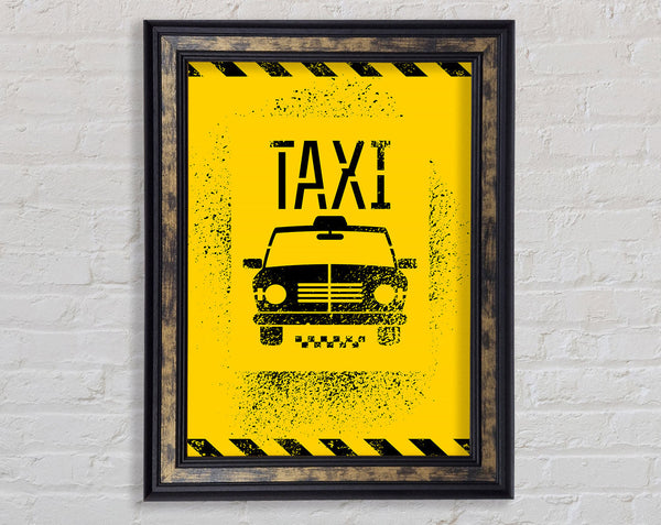 Funky NYC Taxi Cab Framed Print