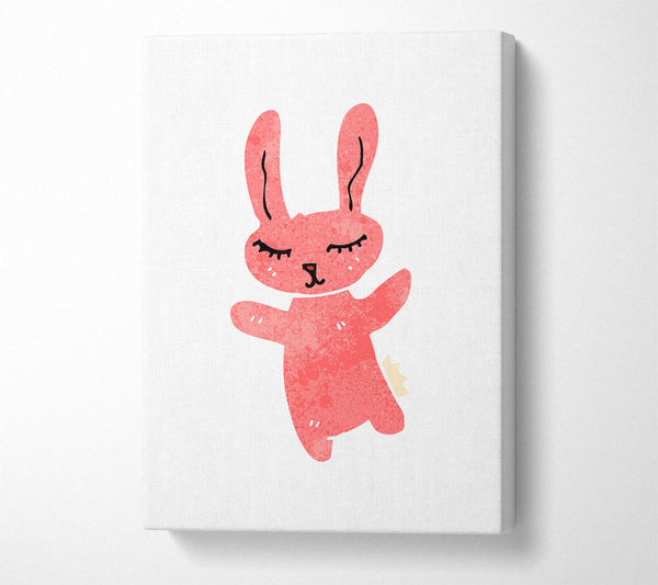  A Canvas Print of Pink Bunny Hug Canvas Art