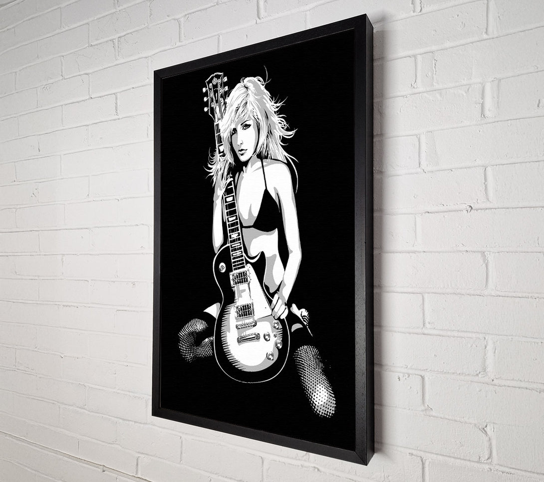  A Canvas Print of Guitar Babe Canvas Print