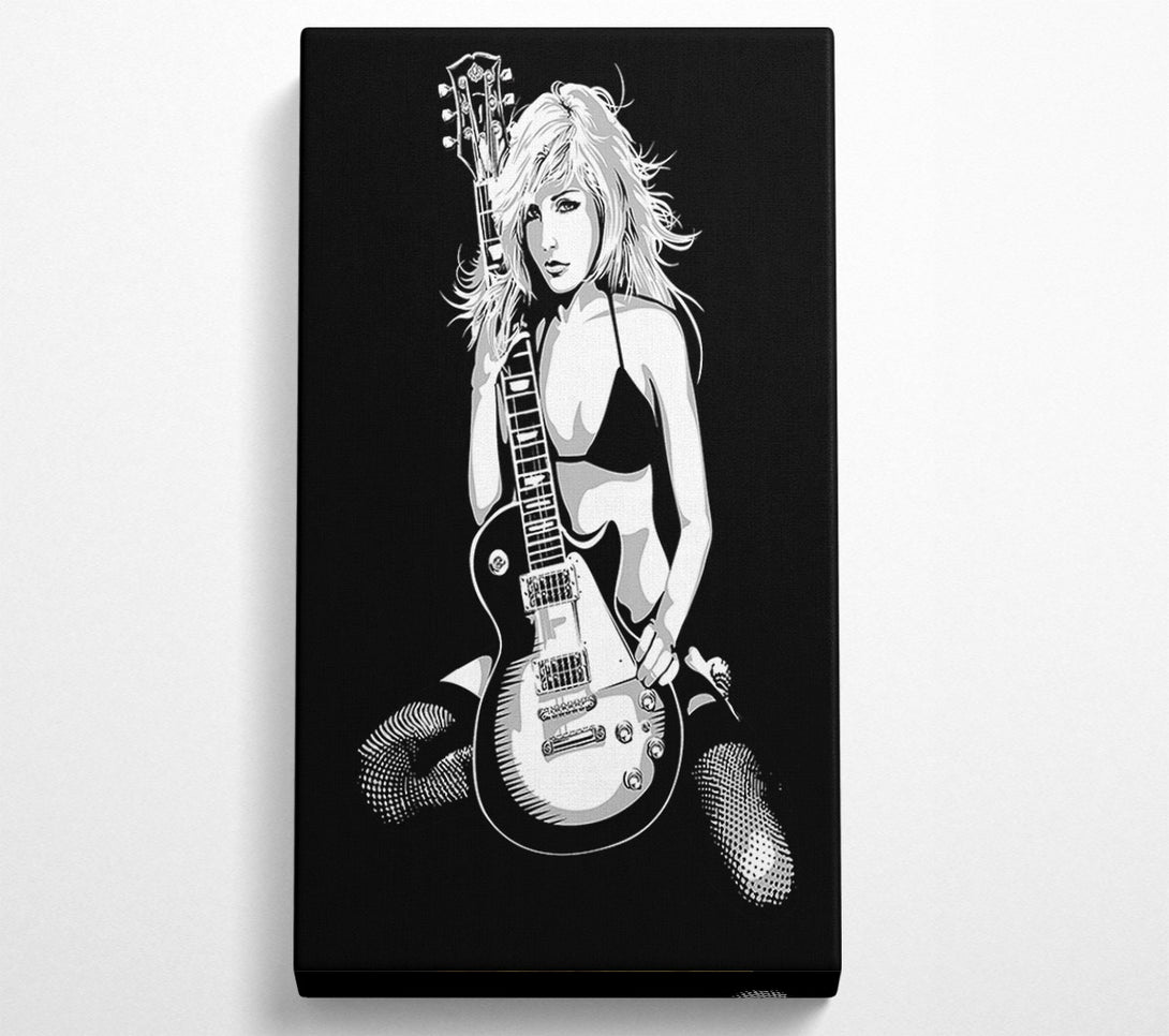  A Canvas Print of Guitar Babe Canvas Print