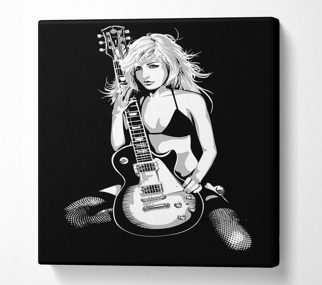  A Canvas Print of Guitar Babe Canvas Print