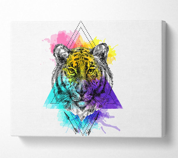 A Canvas Print of Tiger Paint Splat Canvas Art