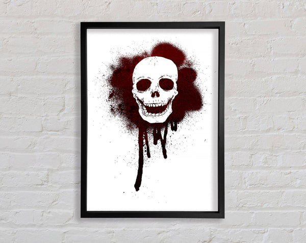Spray Paint Skull Framed Print