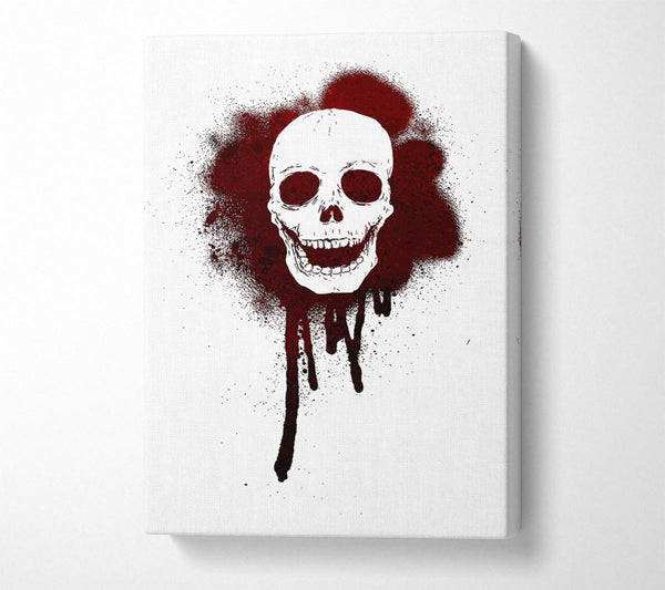  A Canvas Print of Spray Paint Skull Canvas Art