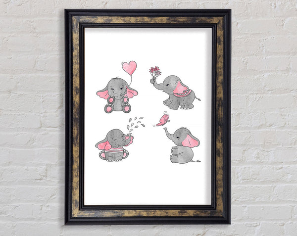 Elephant Fun Framed Print