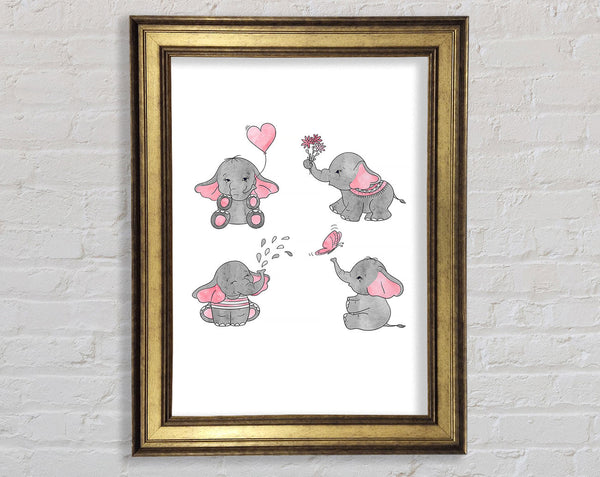 Elephant Fun Framed Print