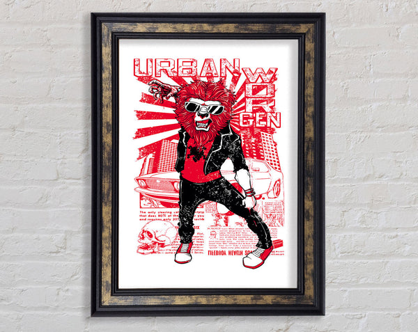 Urban Lion Framed Print